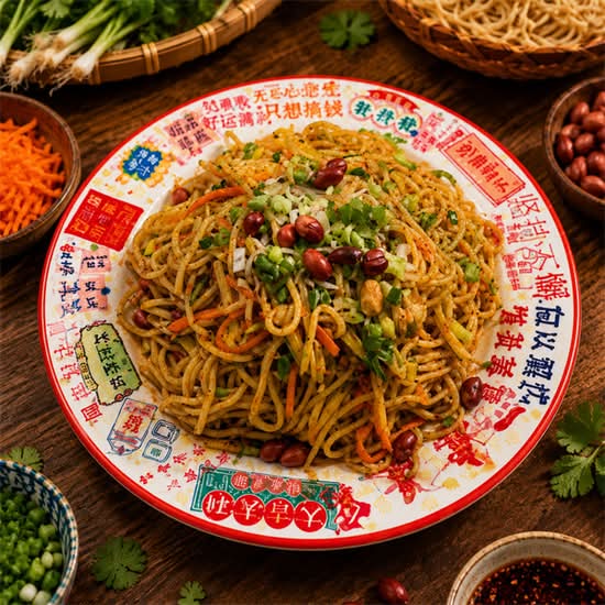 还有一个麻辣凉面 Spicy cold noodles